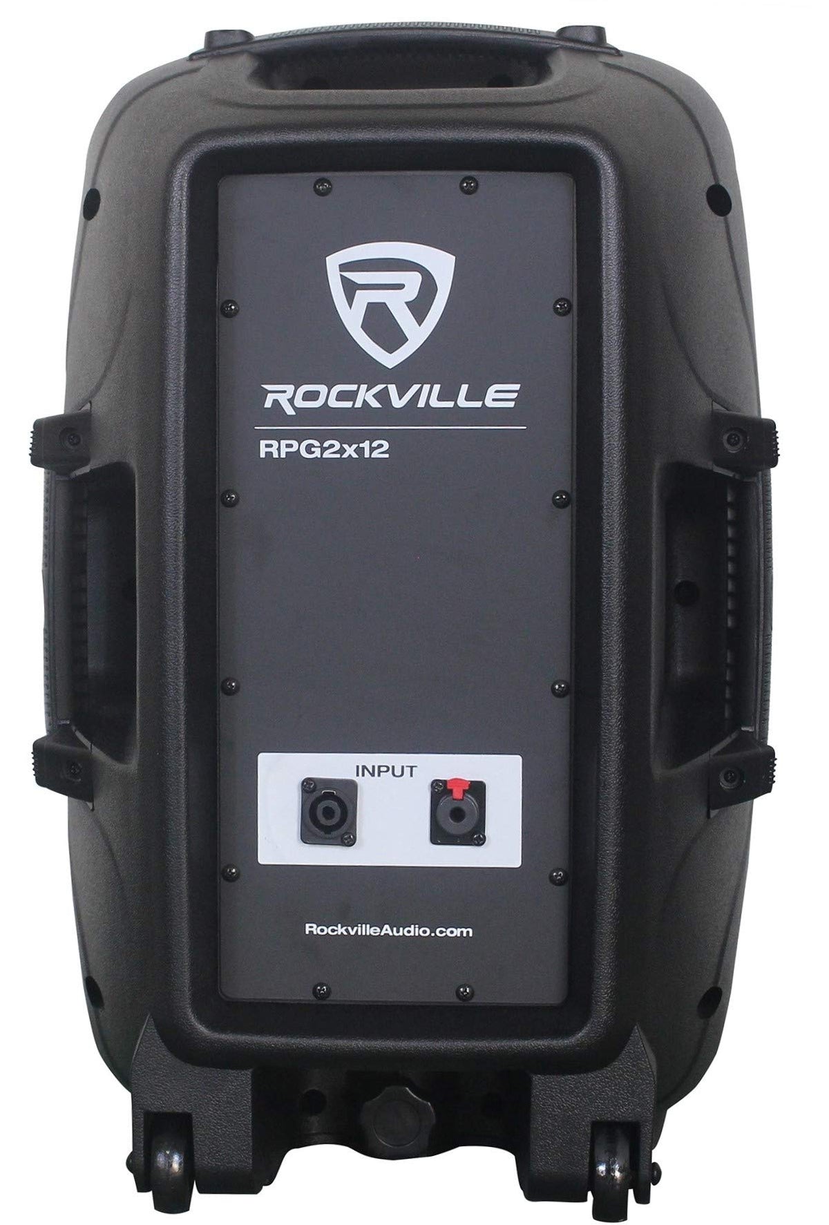 12" Passive PA Speaker System with Metal Wired Mics and Stands X13626
