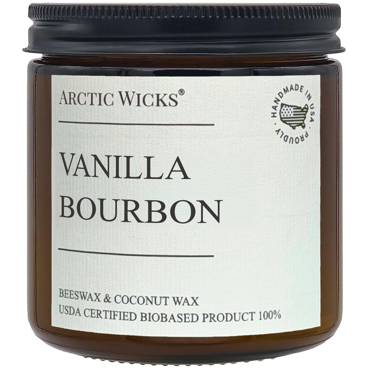Vanilla Bourbon 16oz Double Wick Coconut Beeswax Candle C845