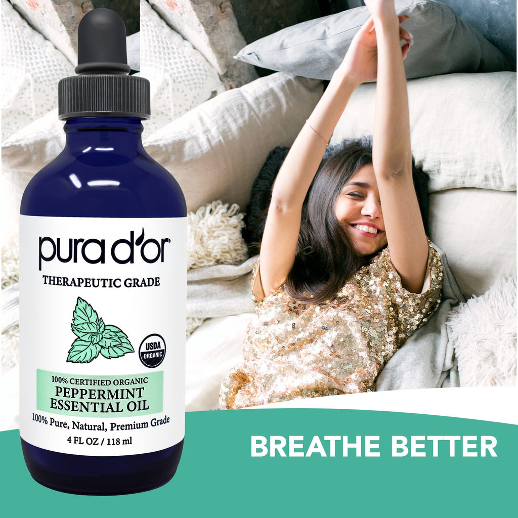 Organic Lavender & Peppermint Essential Oils 4oz S7135