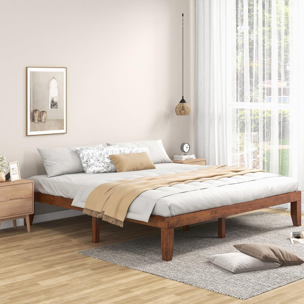 14 Inches Wood Platform Bed Frame King Size N633607