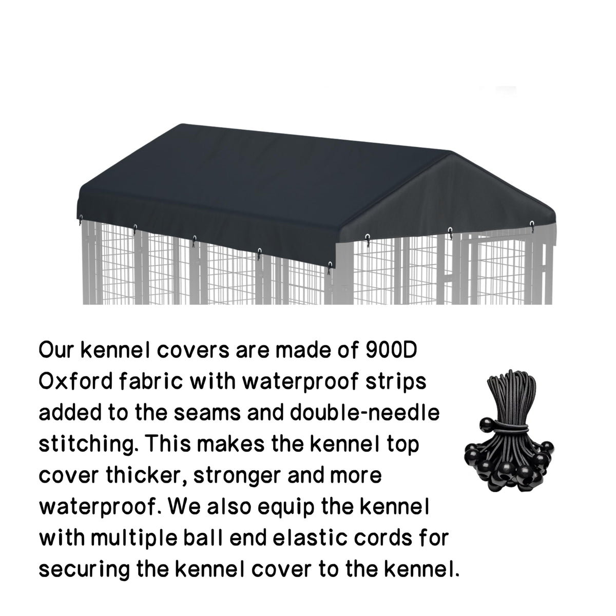 8x4 ft Black Dog Kennel Cover M58646