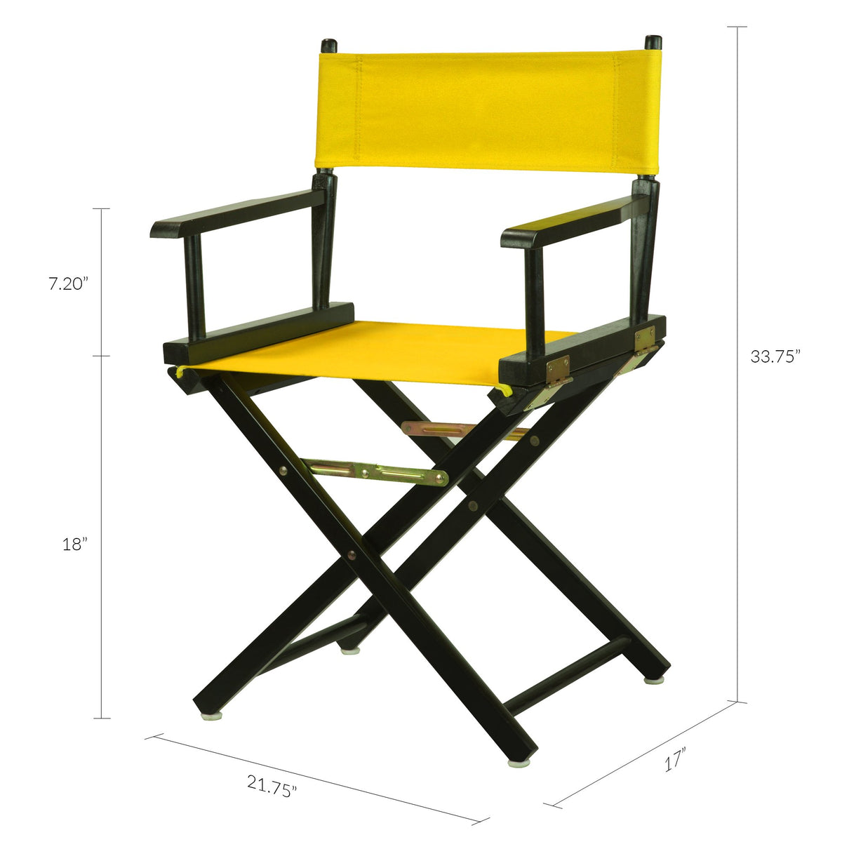 18" Black Frame-Gold Canvas Director Chair S2255