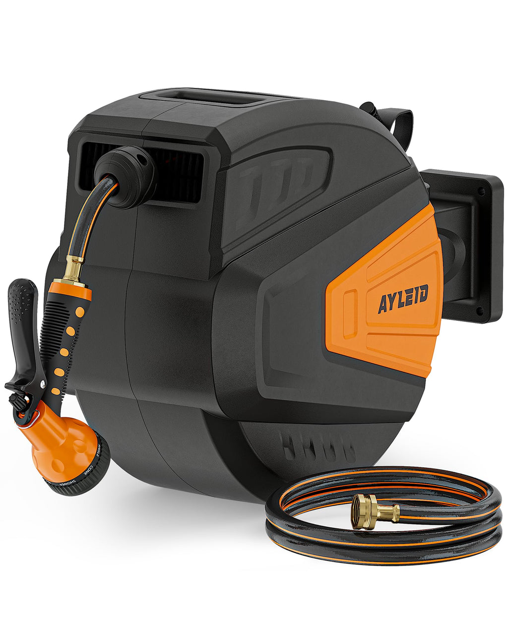 1/2"x100ft Retractable Wall Mount Garden Hose Reel C662048