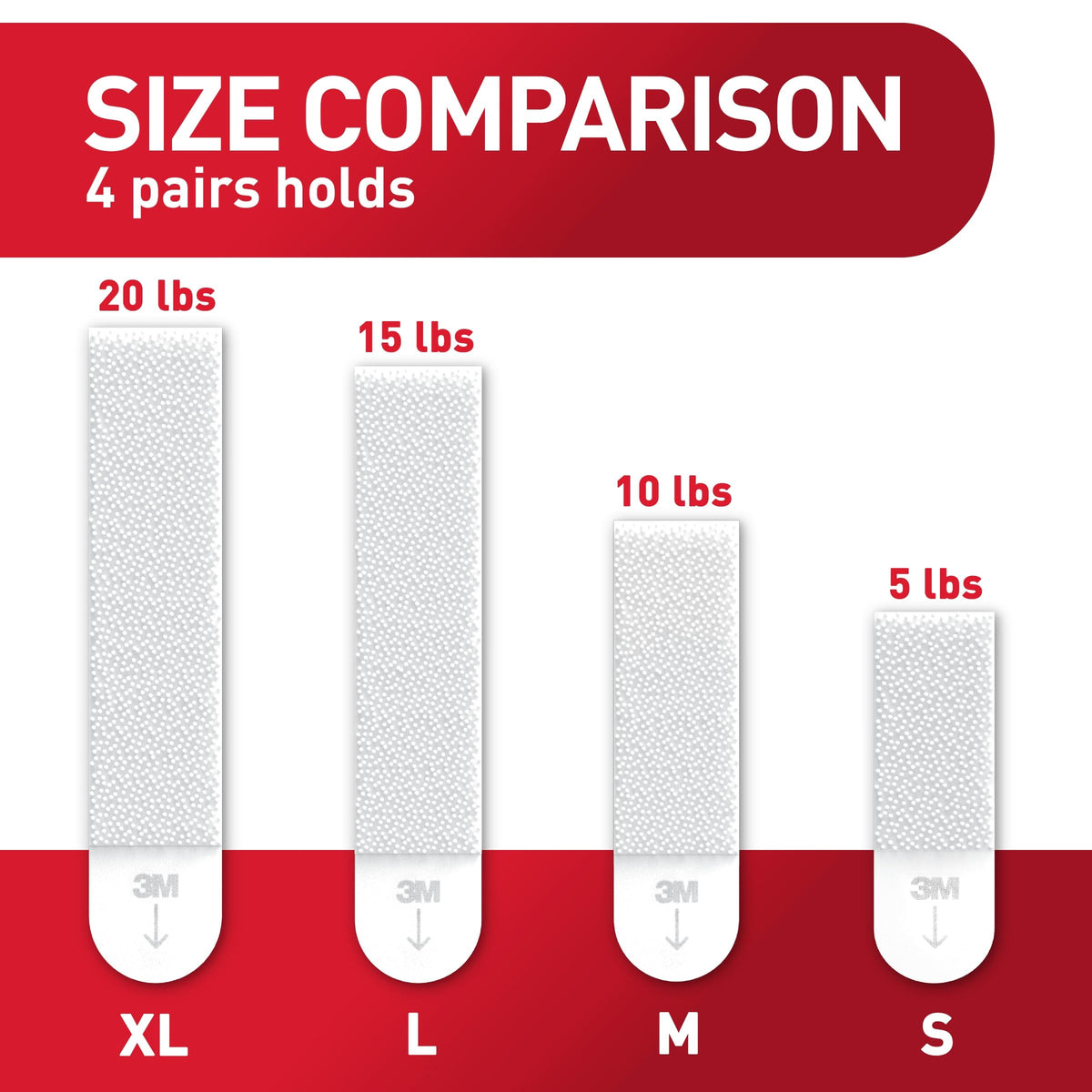 20 lb X-Large White Picture Hanging Strips D843