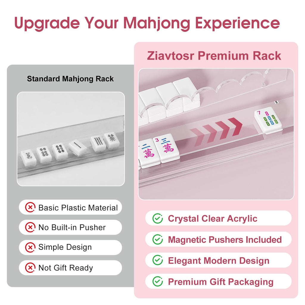 Mahjong Racks with Magnetic Pushers L8391