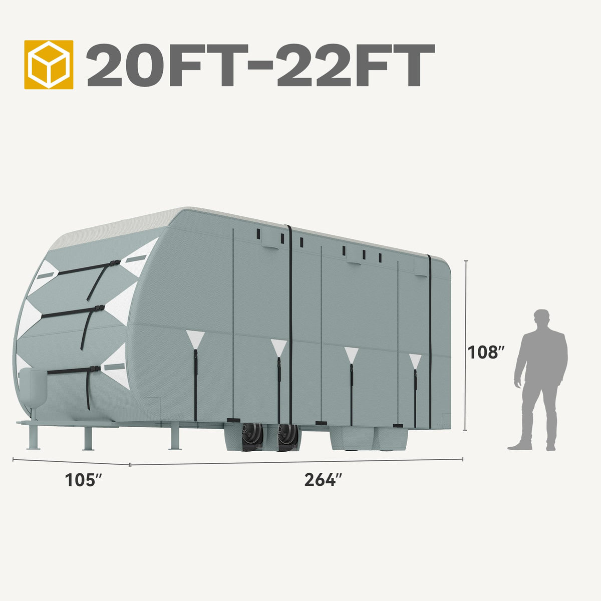 20-22FT Waterproof Rip-Stop Travel Trailer Cover T629987