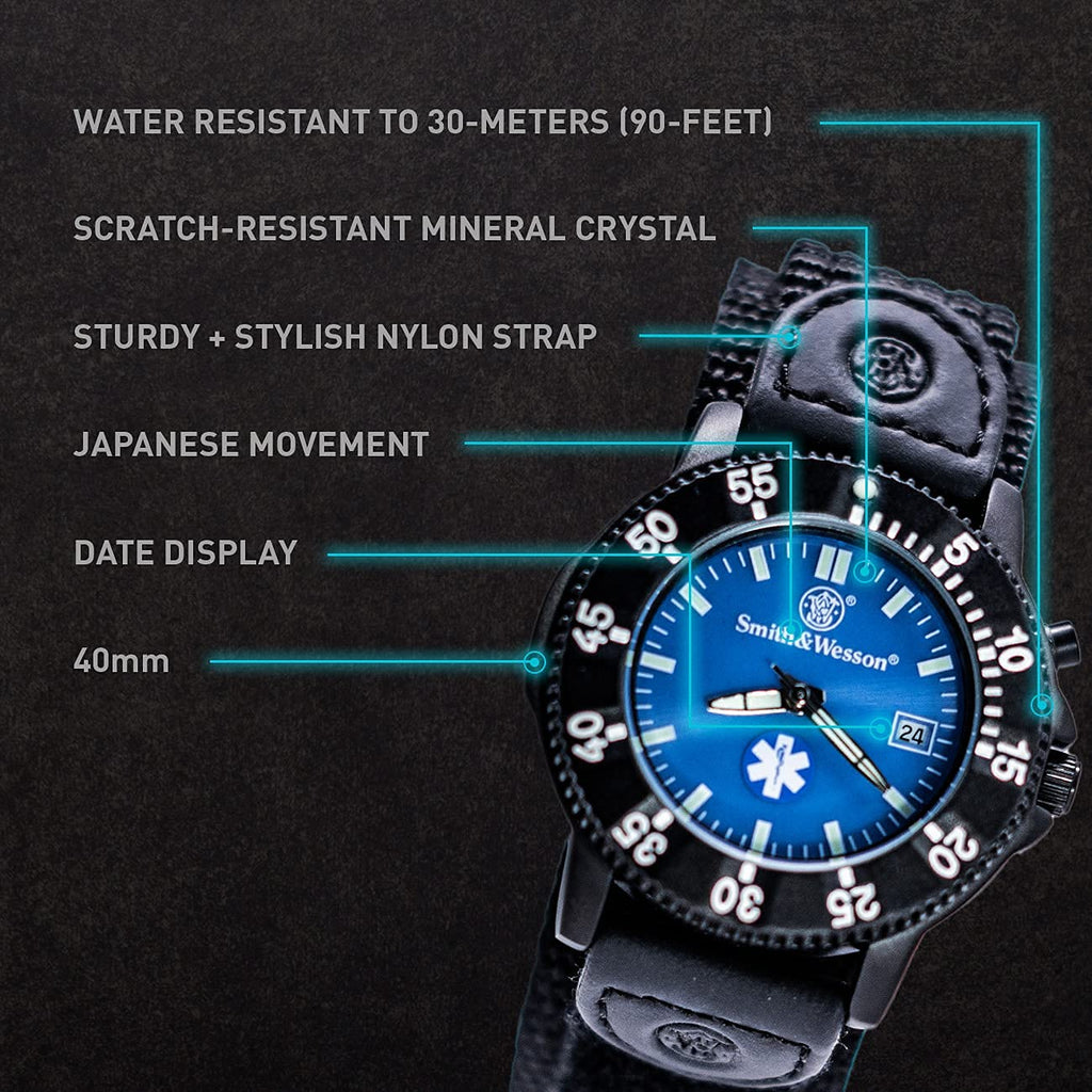 Men’s Tactical Field Watch with Backlight, 3ATM Water Resistant, Quartz, 40mm Y705253