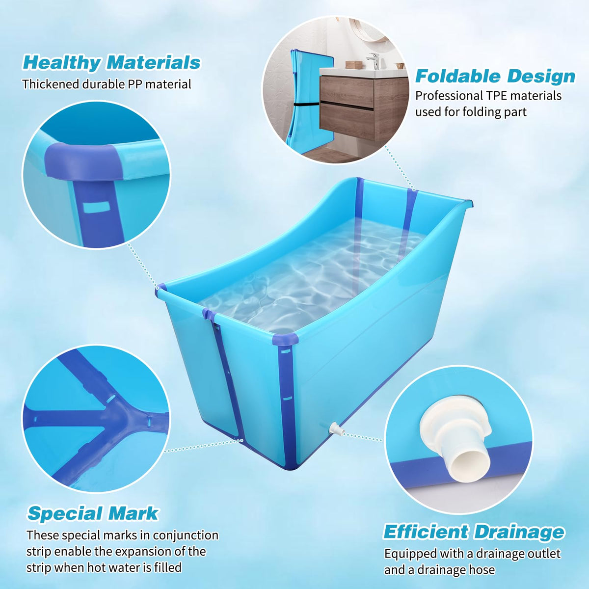 Foldable Dog Bathtub V31228