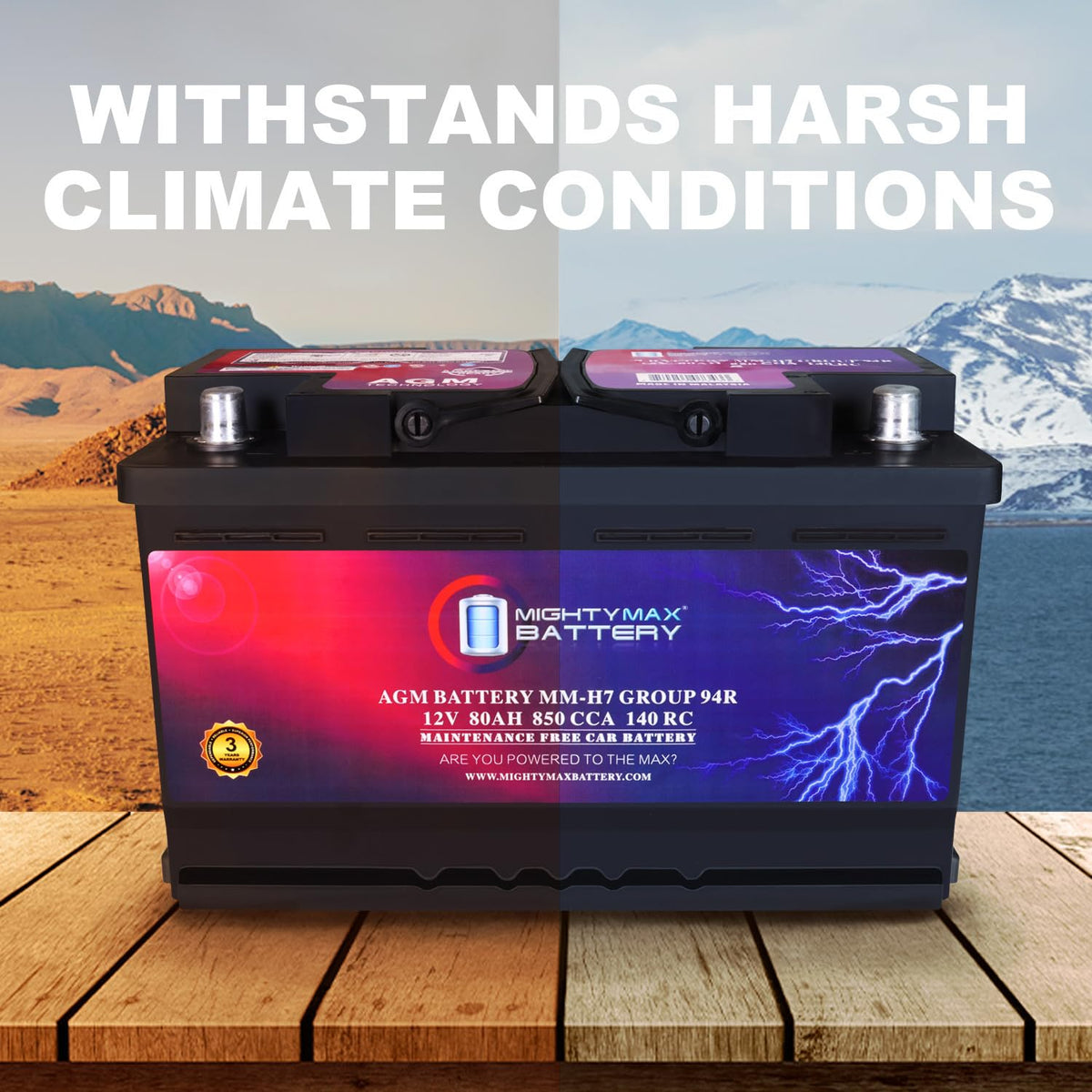 12V 80AH 850 CCA Replacement Battery C4508