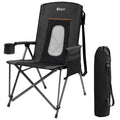 Oversized Folding Camping Chair with Cup Holder Black P51041