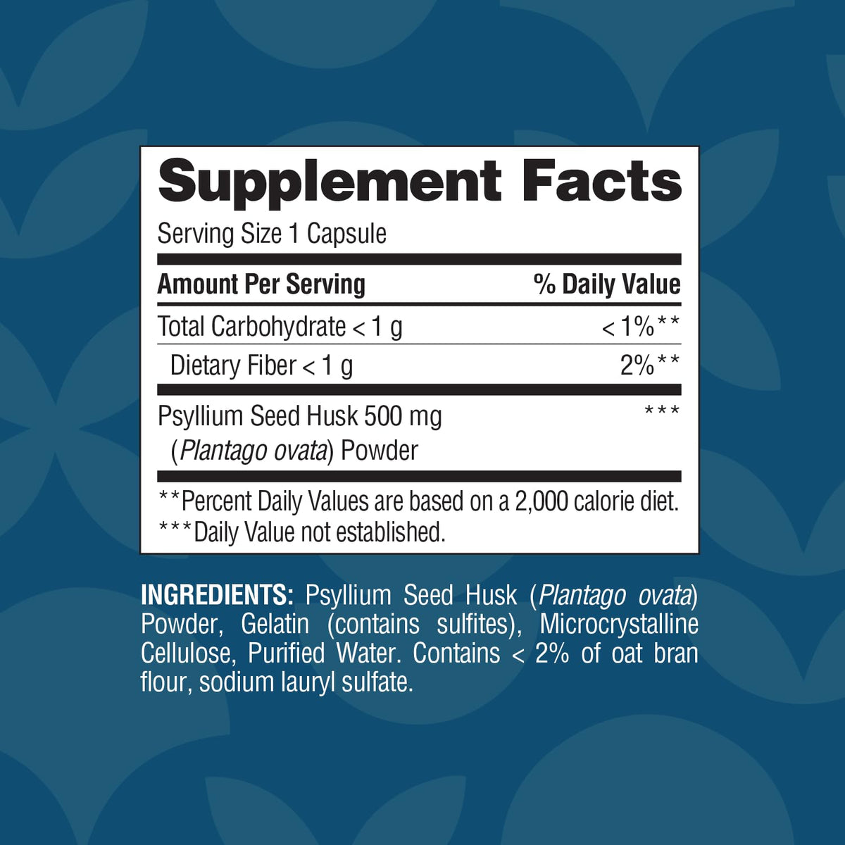 Psyllium Husk 500 mg Capsules 200 Count X852492