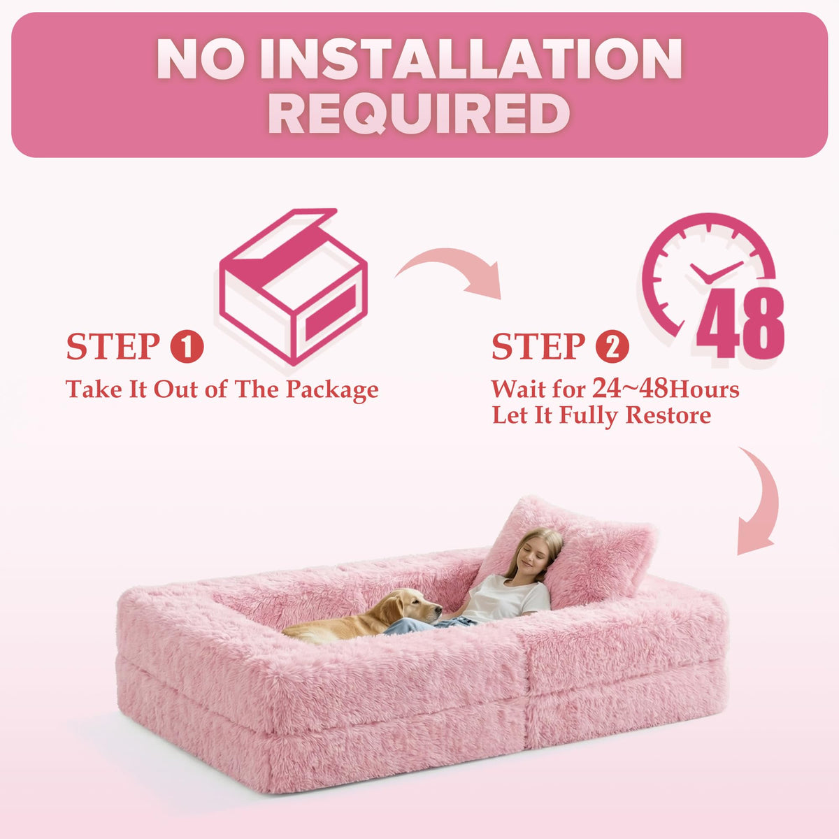 Convertible Sofa Bed 3-in-1 Futon with Pillow B871969