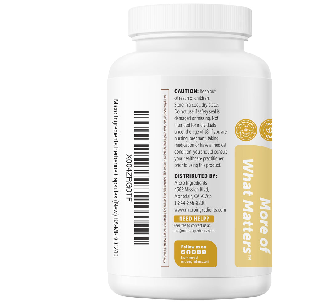 Berberine HCl with Ceylon Cinnamon 1,500 mg 240 Vegetarian Capsules Y87032