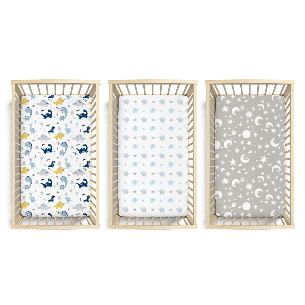 3 Pack Baby Crib Sheets A2941