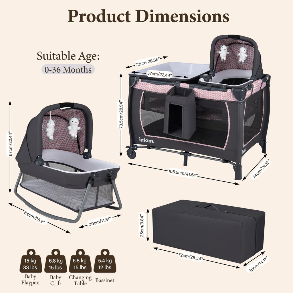 5 in 1 Pack and Play with Bassinet F43741