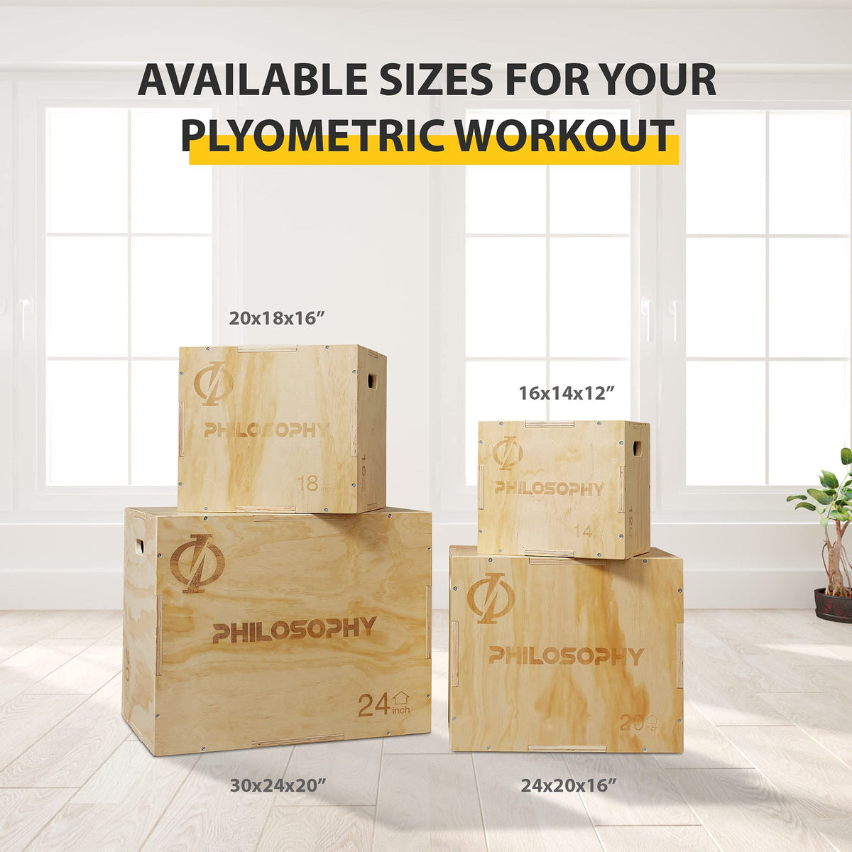 3-in-1 Wooden Plyo Box K886666
