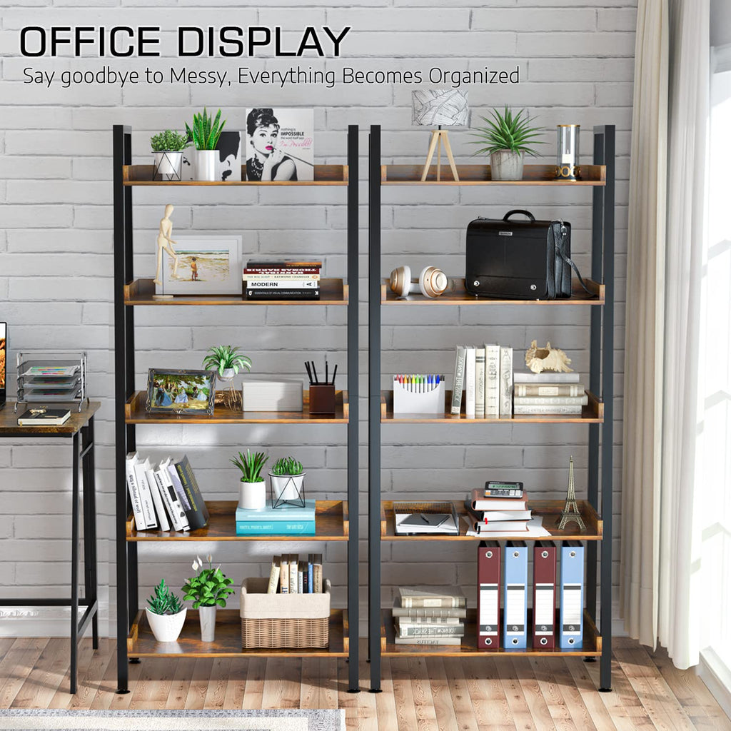 5-Tier 67 Inch Tall Ladder Shelf V17811