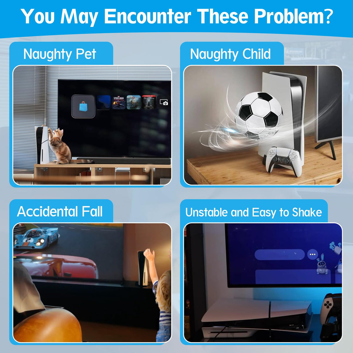 4Pcs Console Stand for PS5 Slim K91830