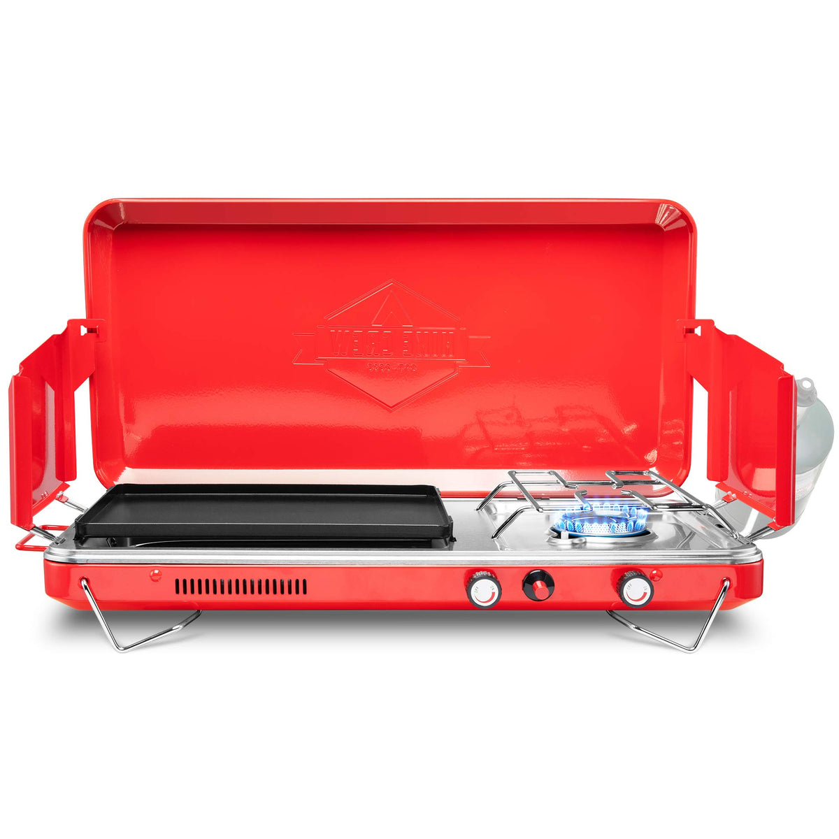 2-in-1 Gas Camping Stove and Griddle I607588