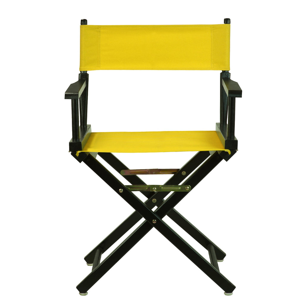 18" Black Frame-Gold Canvas Director Chair S2255