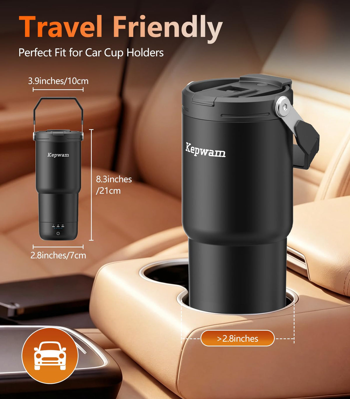 20oz Leak-Proof Self-Heating Travel Mug W753