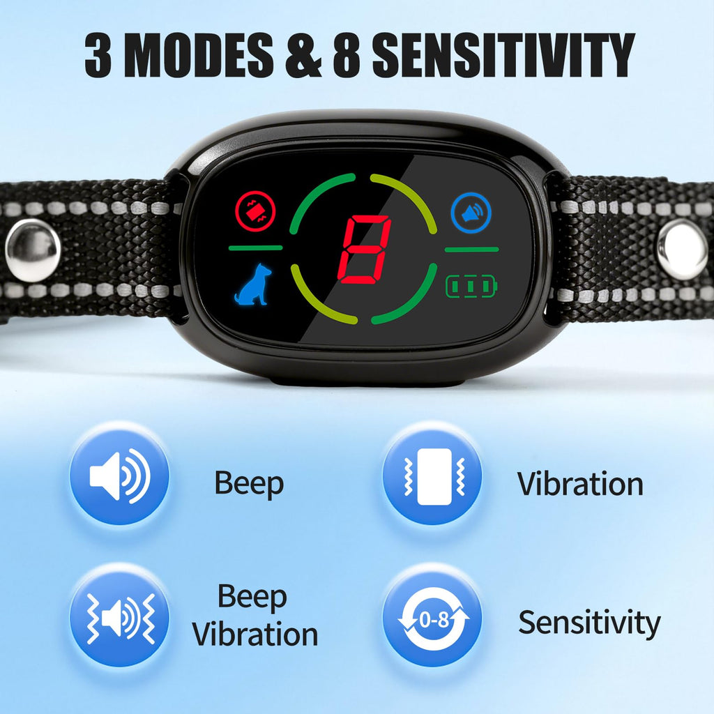 Rechargeable Dog Bark Collar with 3 Beep & Vibration Modes D79725