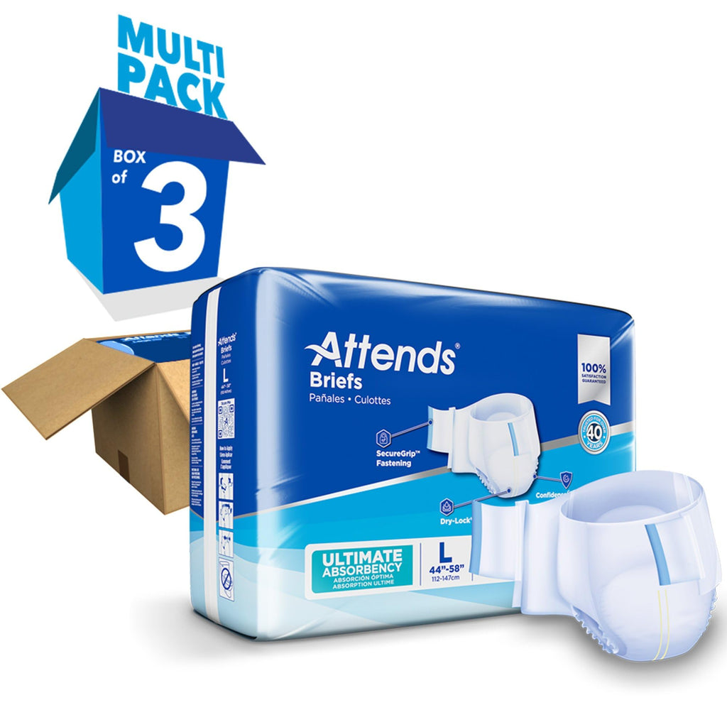 Large Ultimate Absorbency Adult Incontinence Briefs 72ct Q197987