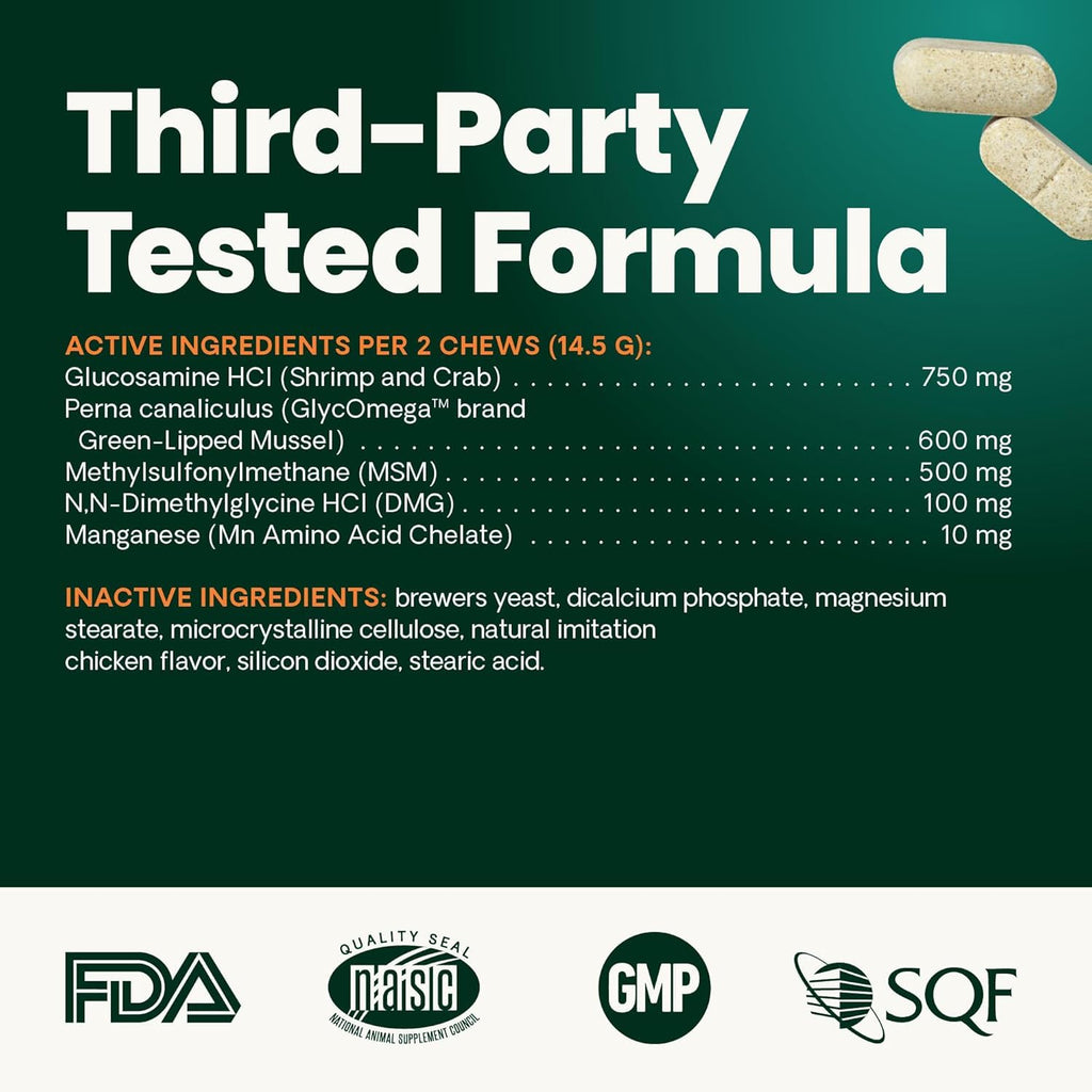 Chicken Hip & Joint Tablets for Dogs, 120 Count K23259