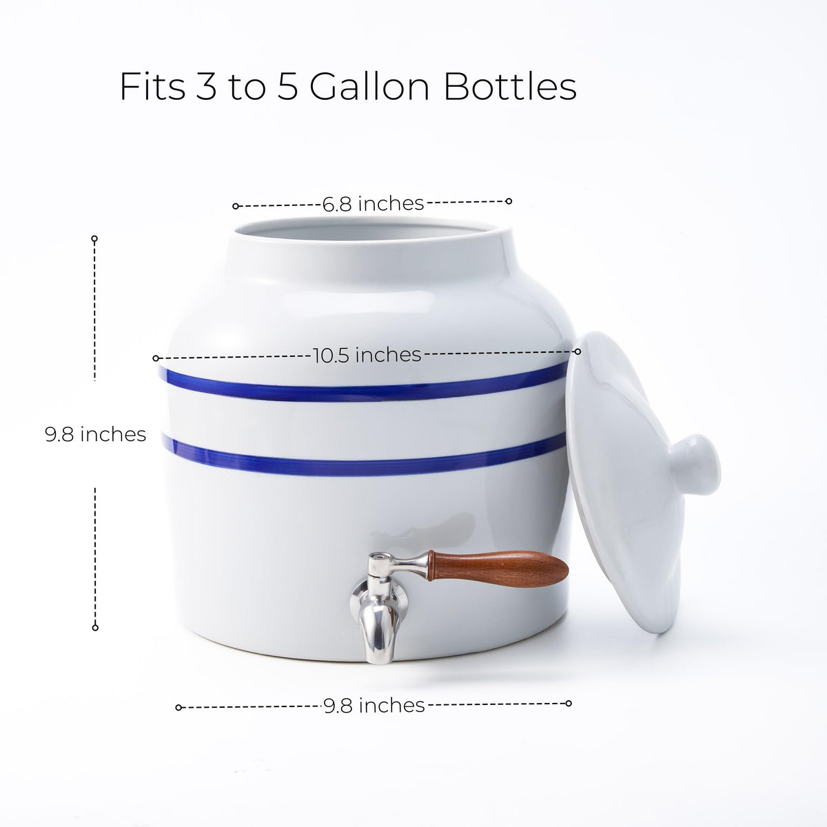 Ceramic Water Dispenser for 3-5 Gallon Bottles T138329