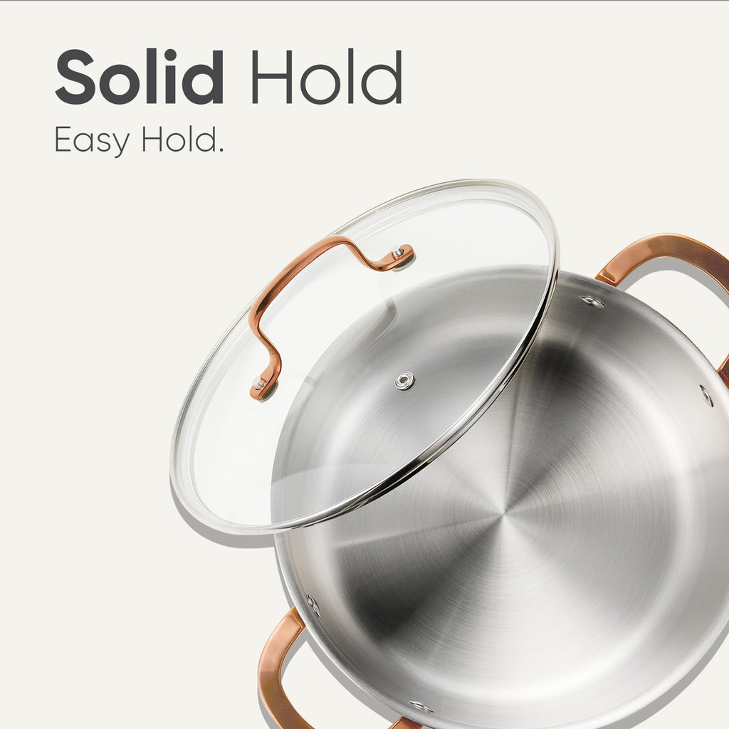 8 Qt Tri-Ply Stainless Steel Stockpot with Lid U42322