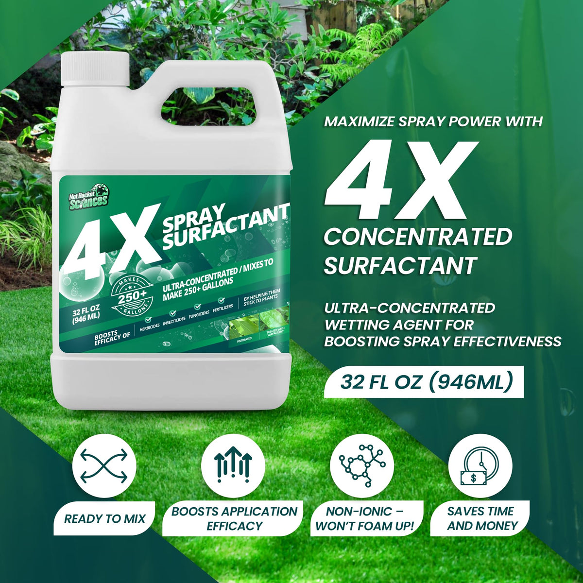 32oz 4X Non Ionic Surfactant Concentrated Wetting Agent O410