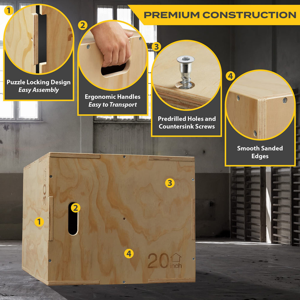 3-in-1 Wooden Plyo Box K886666