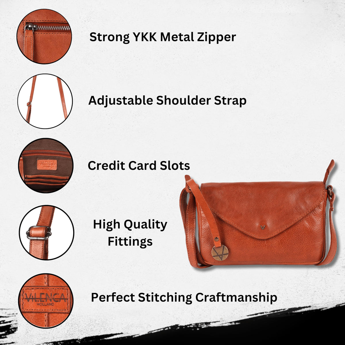 Italian Leather Small Crossbody Sling Bag A682744