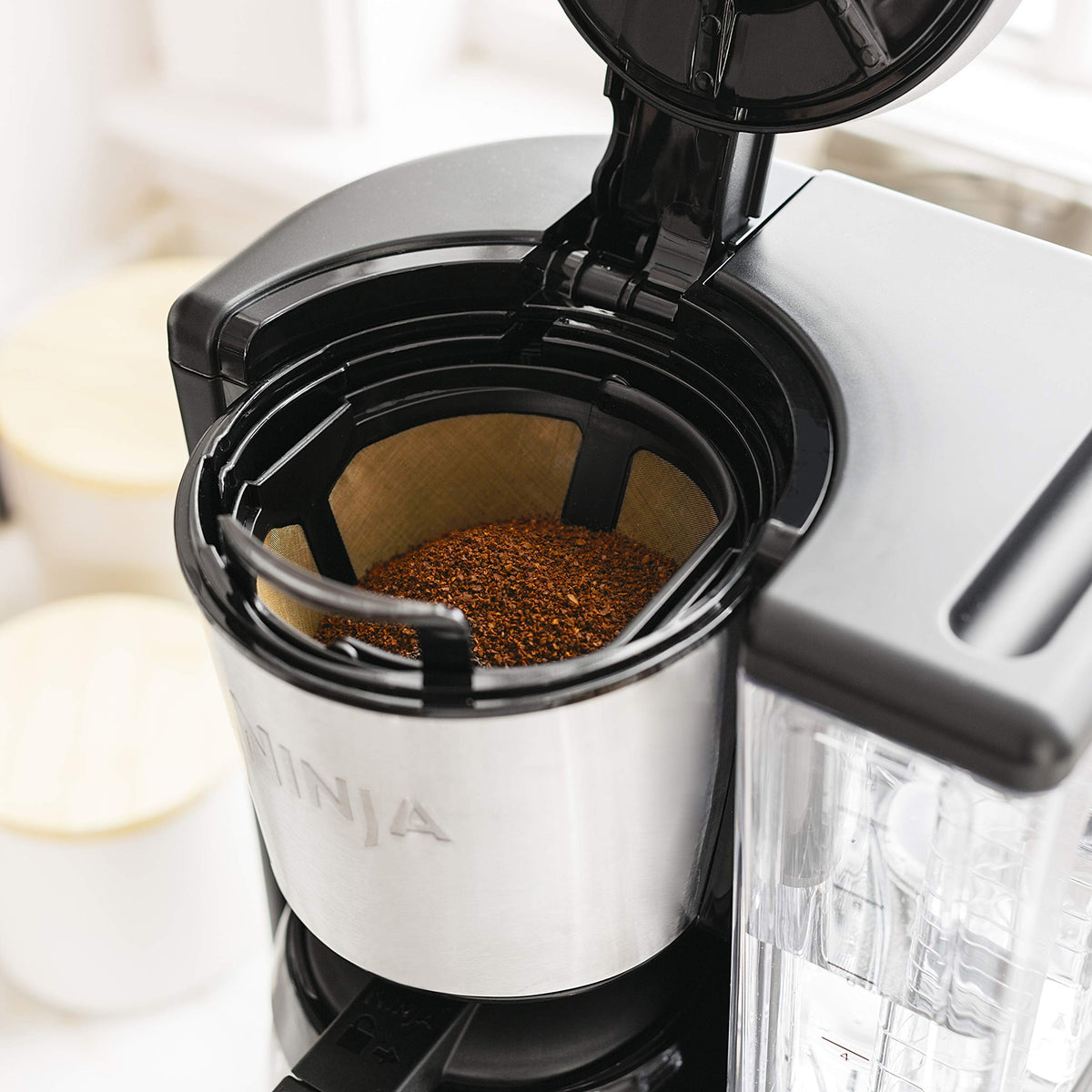 12-Cup Programmable Coffee Maker with 60 oz. Water Reservoir, Black/Stainless Steel D43946