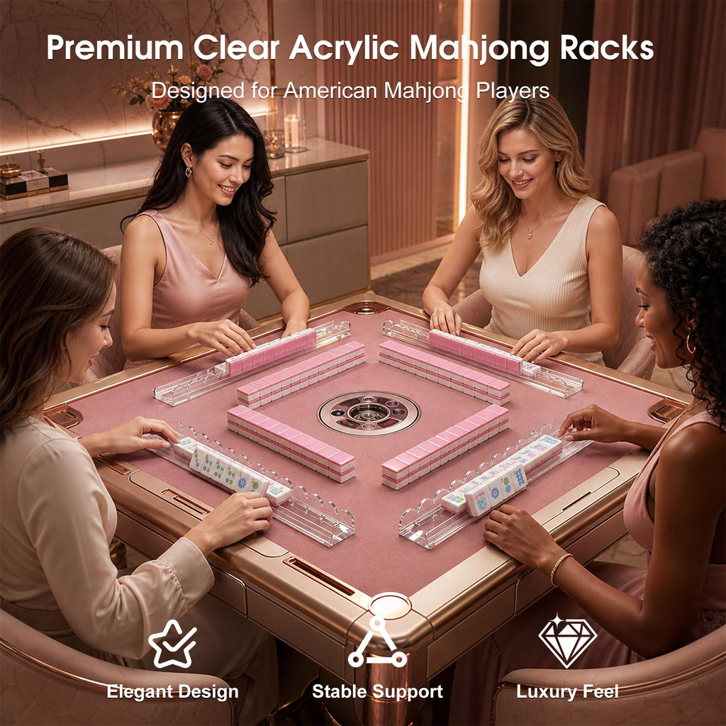 Mahjong Racks with Magnetic Pushers L8391