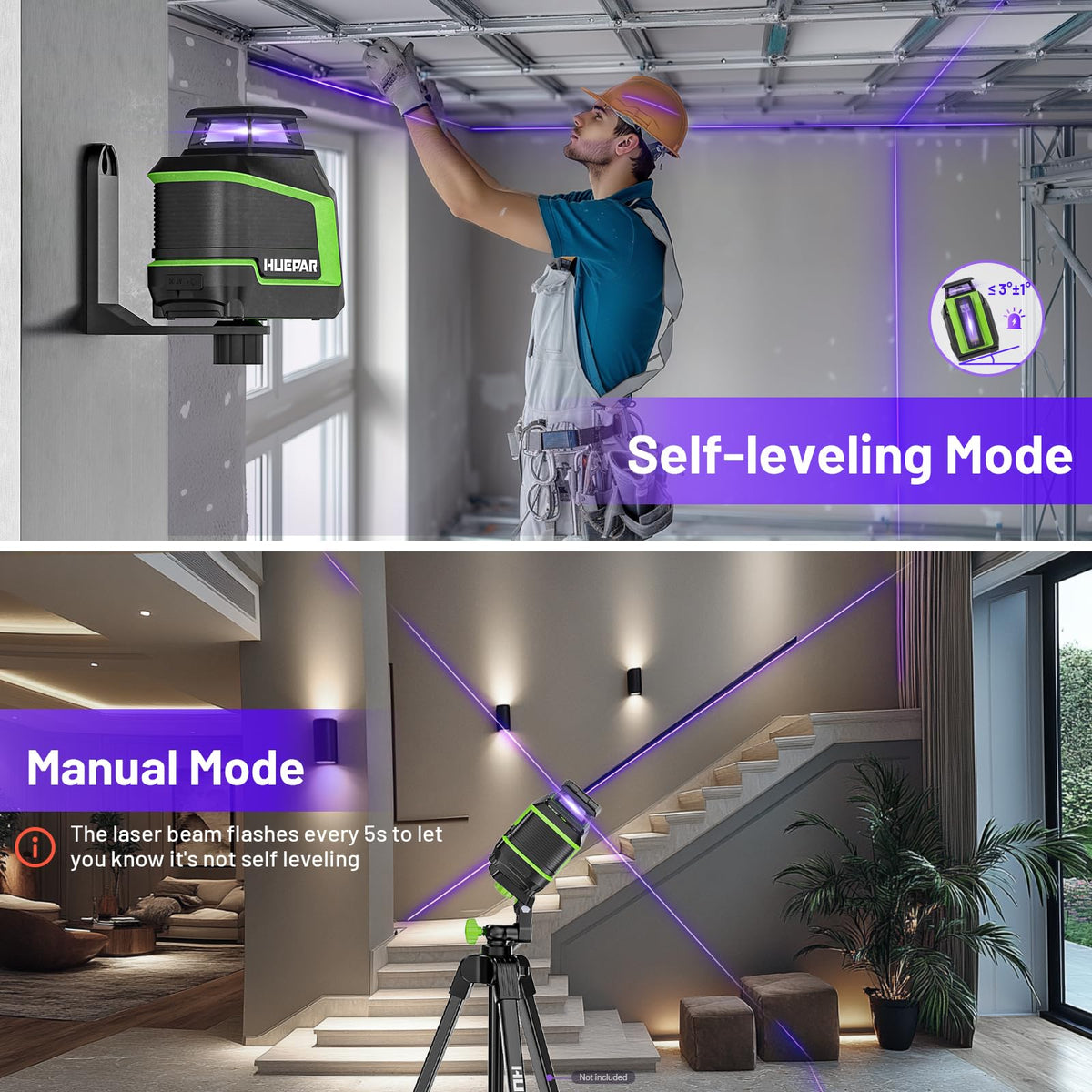 360° Self Leveling Laser Level with Pulse Mode P501