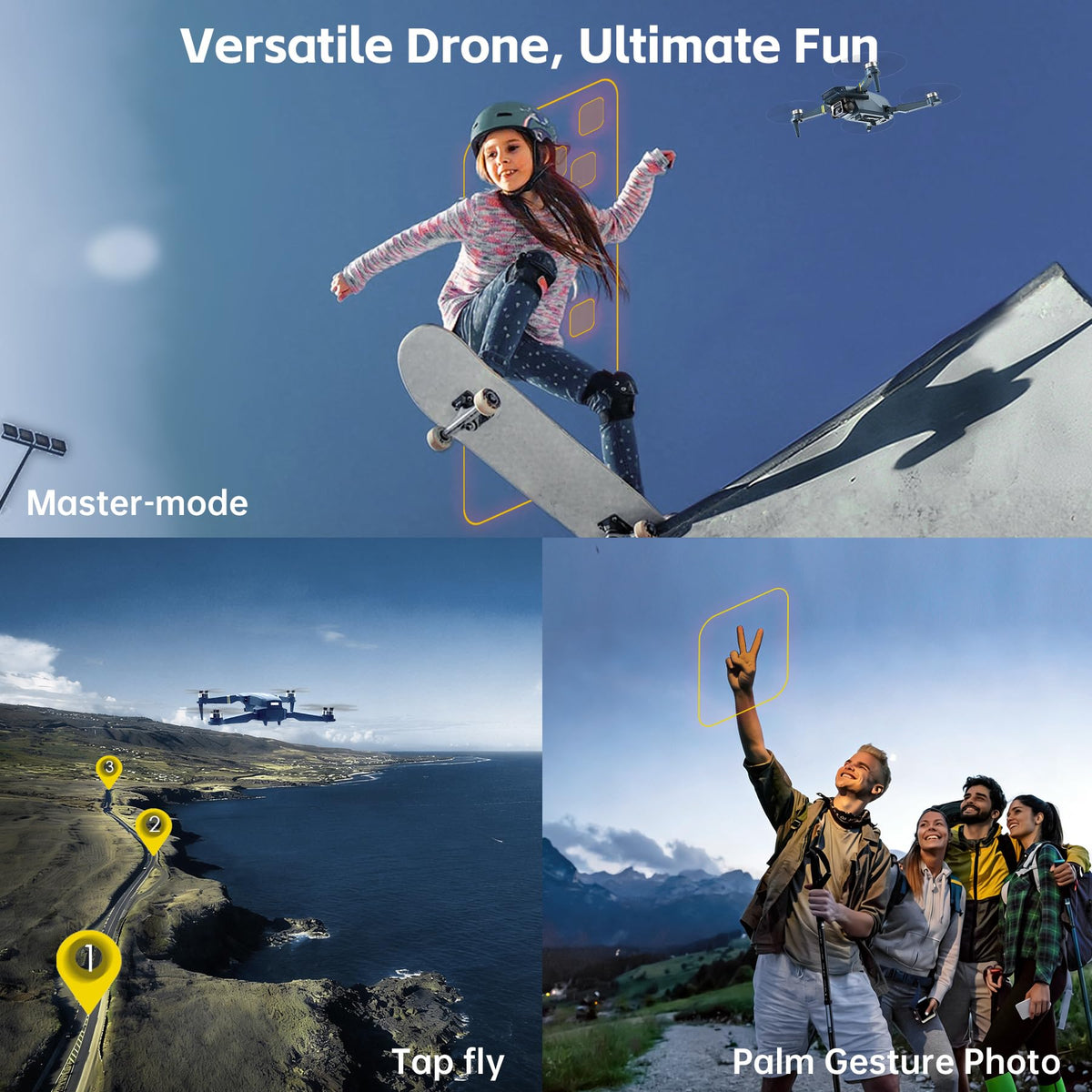 4K Camera Drone with 3 Batteries M473