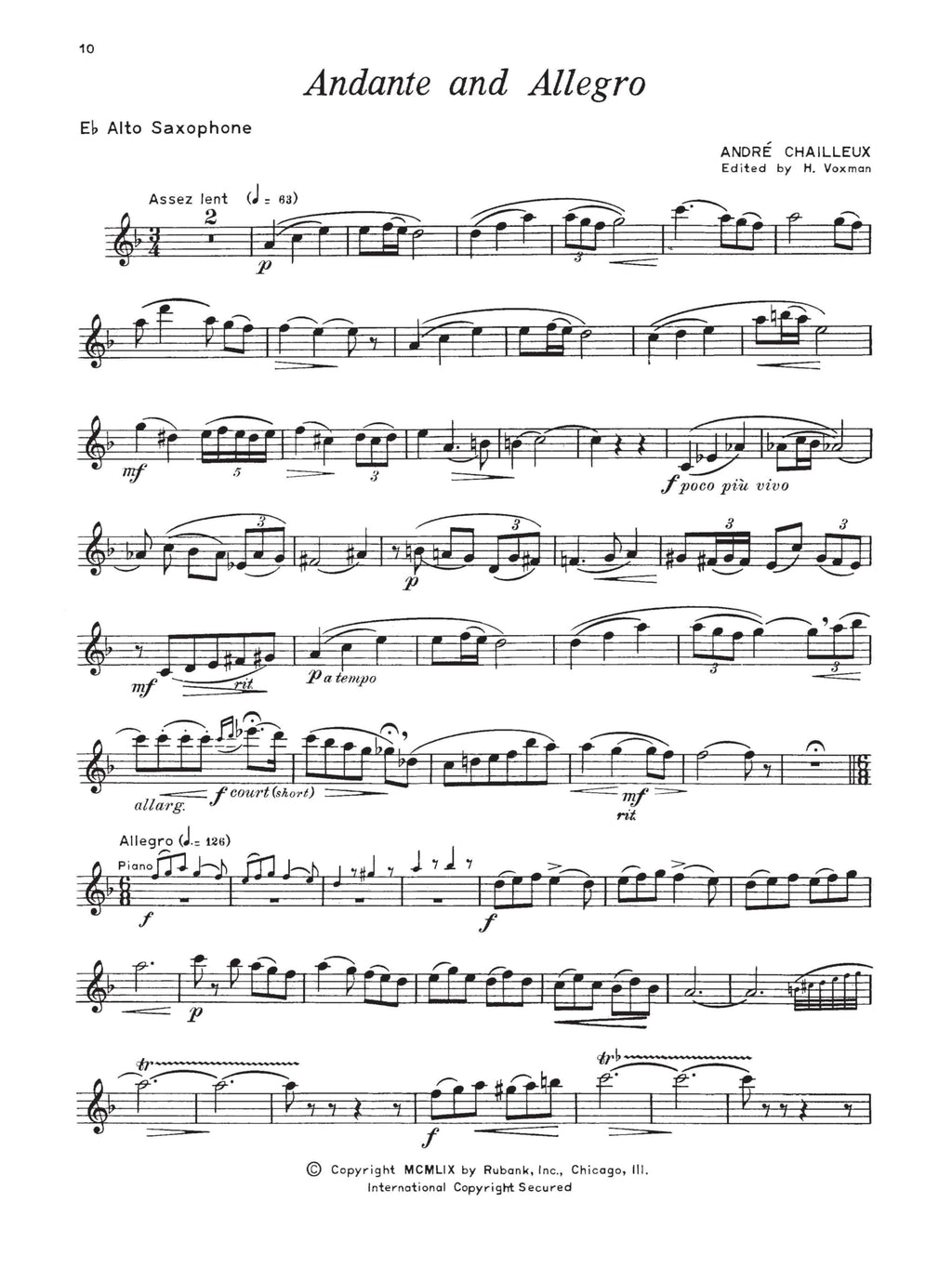 Alto Saxophone Songbook and Sheet Music O721