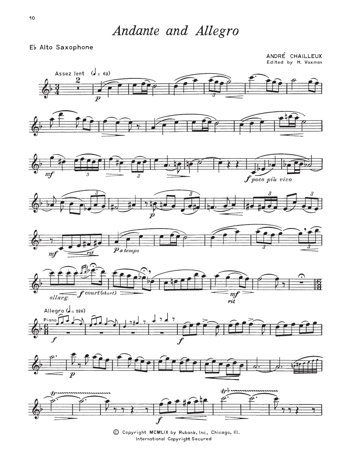 Alto Saxophone Songbook and Sheet Music O721