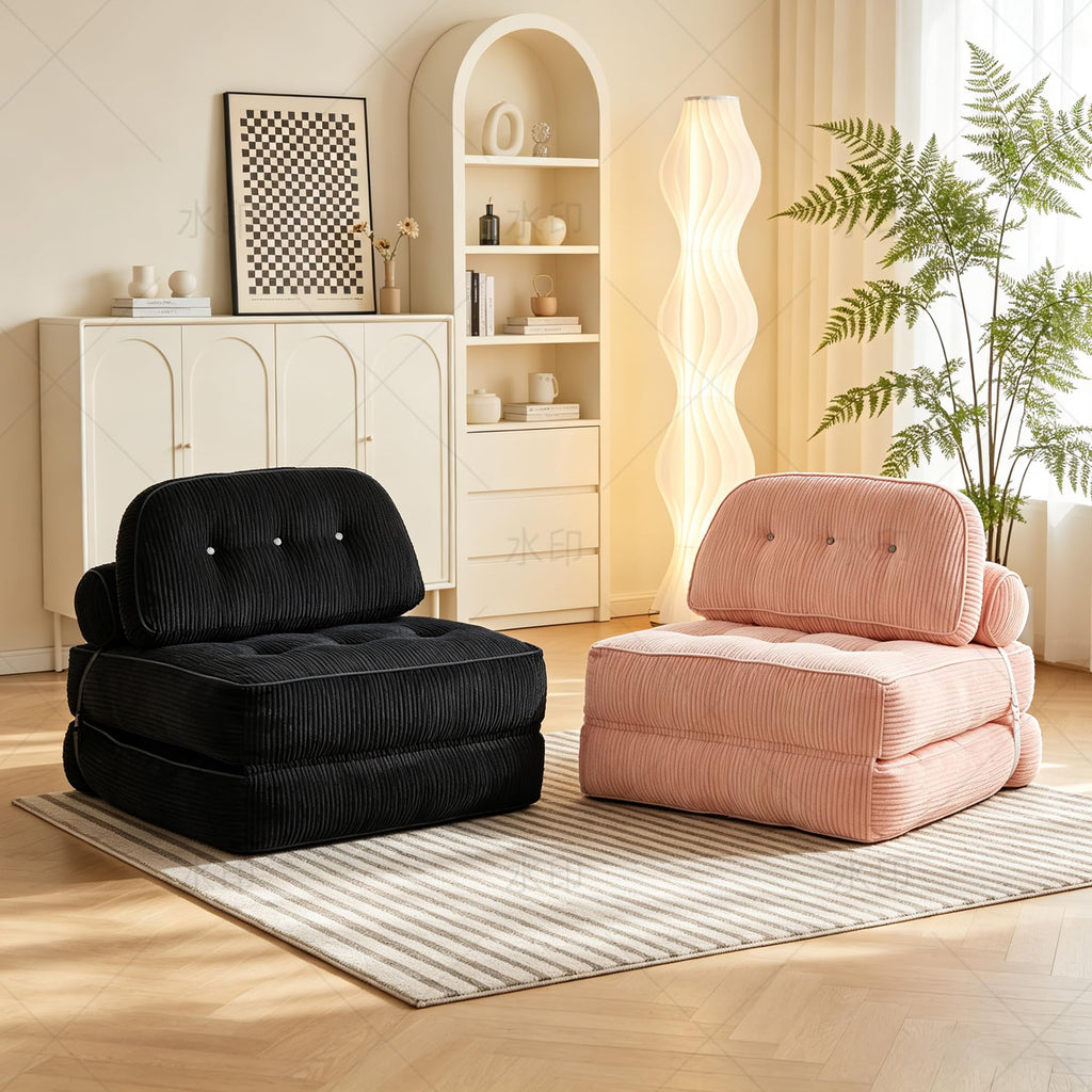Pink Folding Futon Sleeper Sofa Bed Chair A460403