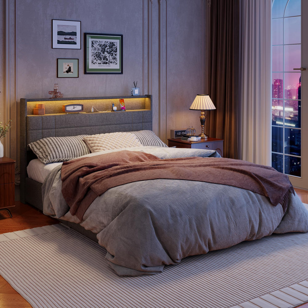 Queen Bed Frame with 4 Storage Drawers L334