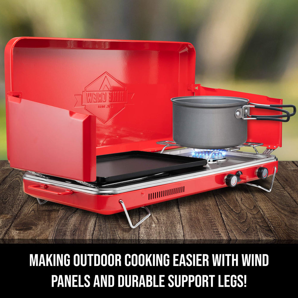 2-in-1 Gas Camping Stove and Griddle I607588