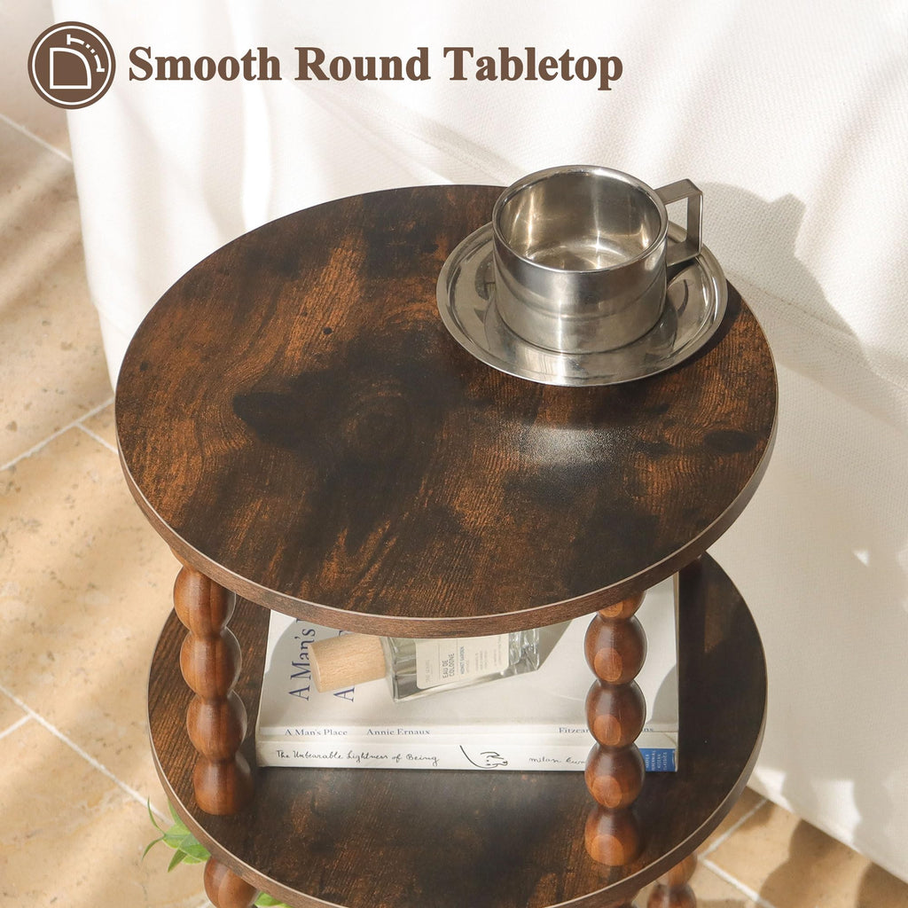 Small 3-Tier Round Side Table W12453