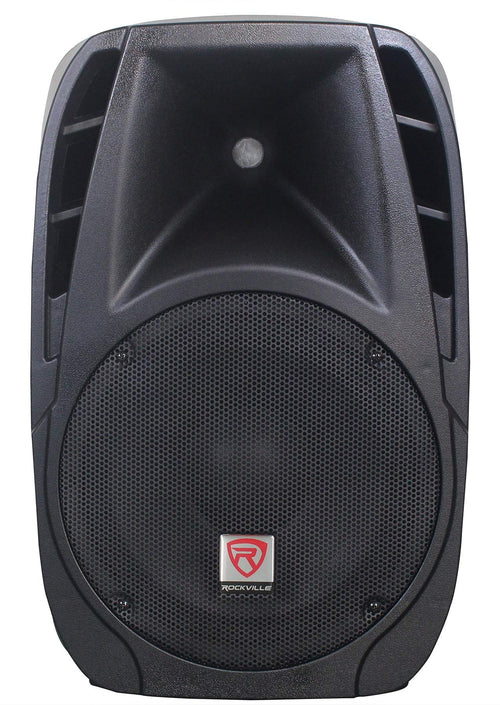 12" Passive PA Speaker System with Metal Wired Mics and Stands X13626