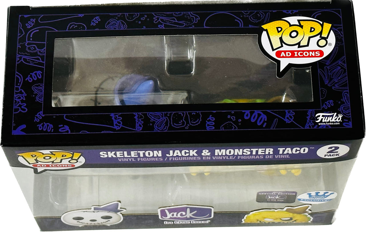 Jack in The Box Skeleton Jack & Monster Taco Vinyl Figure 2 Pack T51079