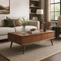 Oak Wood Coffee Table with Storage N2772