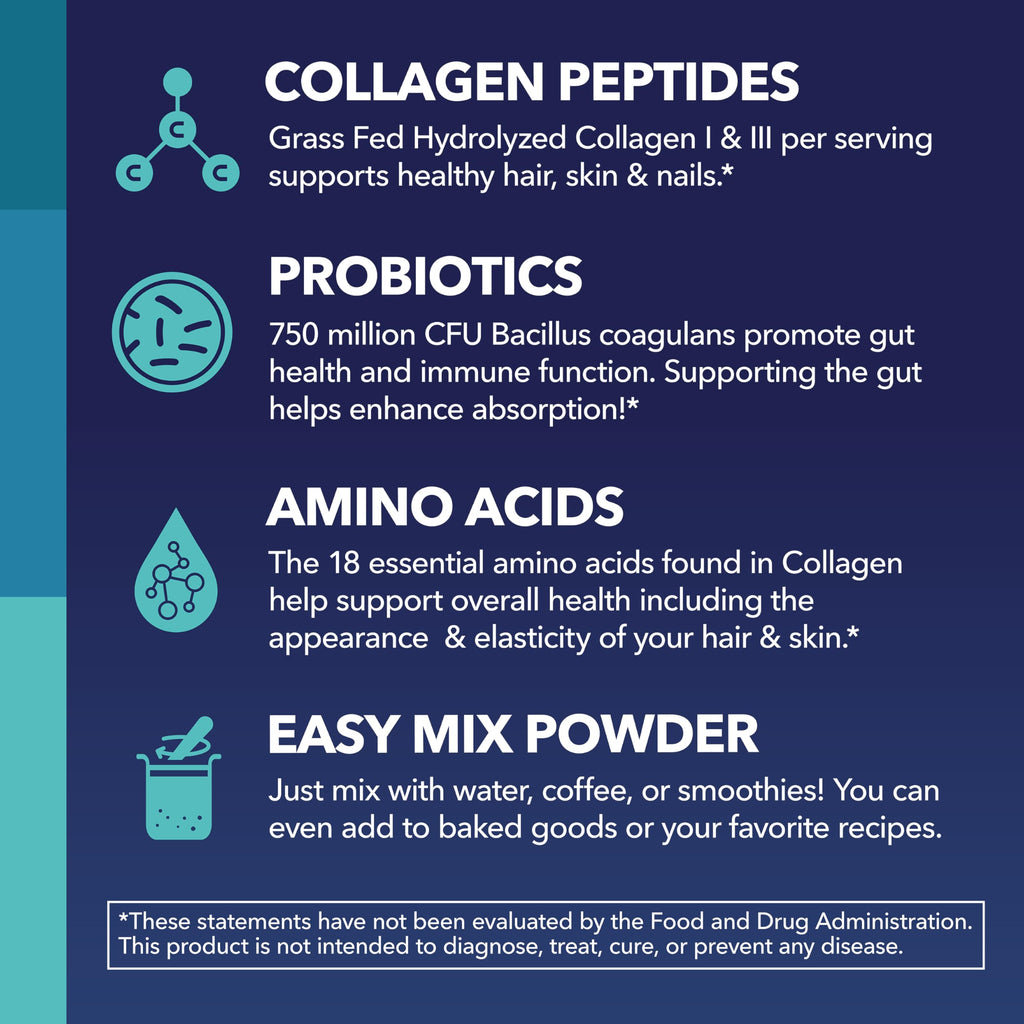 Unflavored Collagen Peptides Powder with Probiotics T257