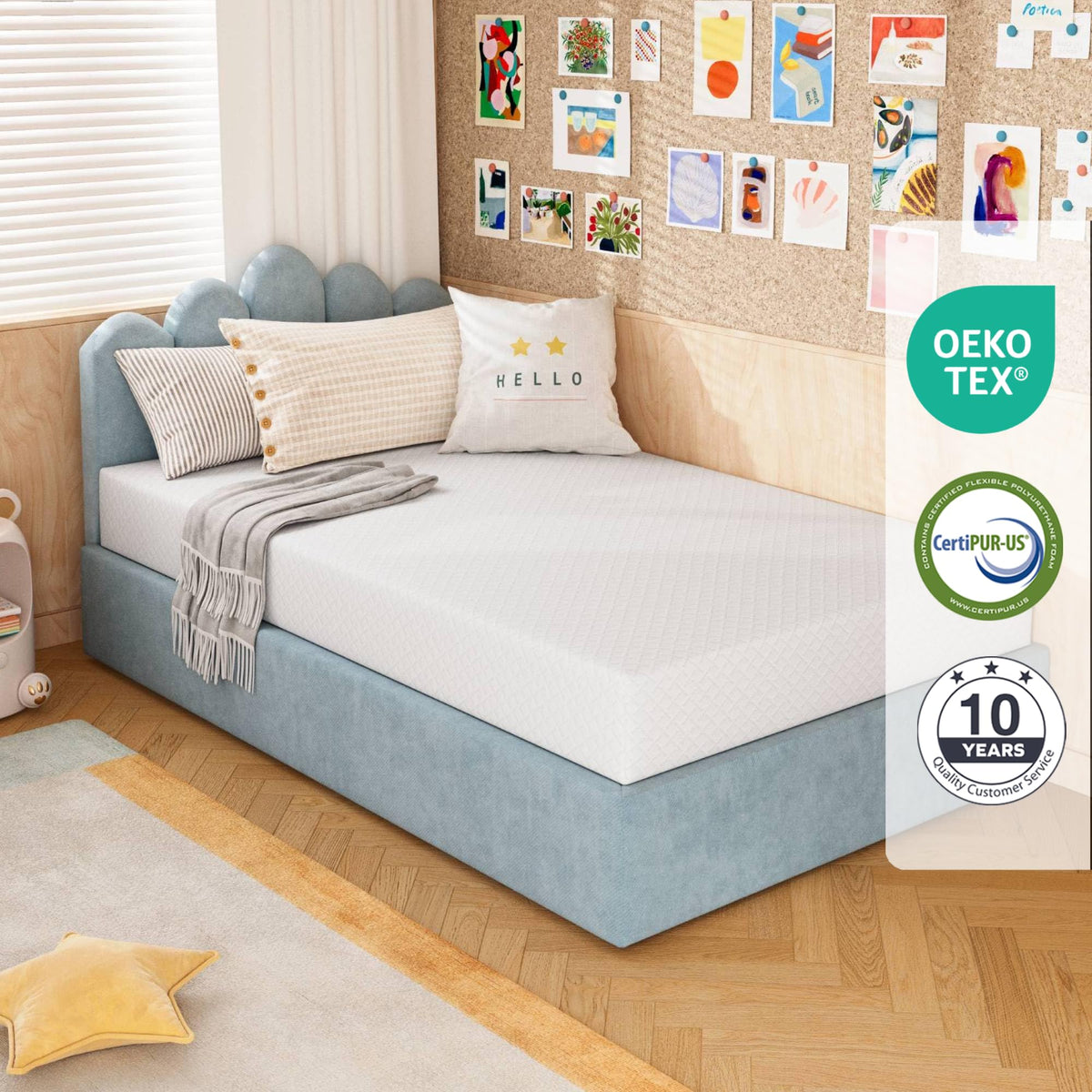 5 Inch Green Tea Memory Foam Twin Mattress N4916