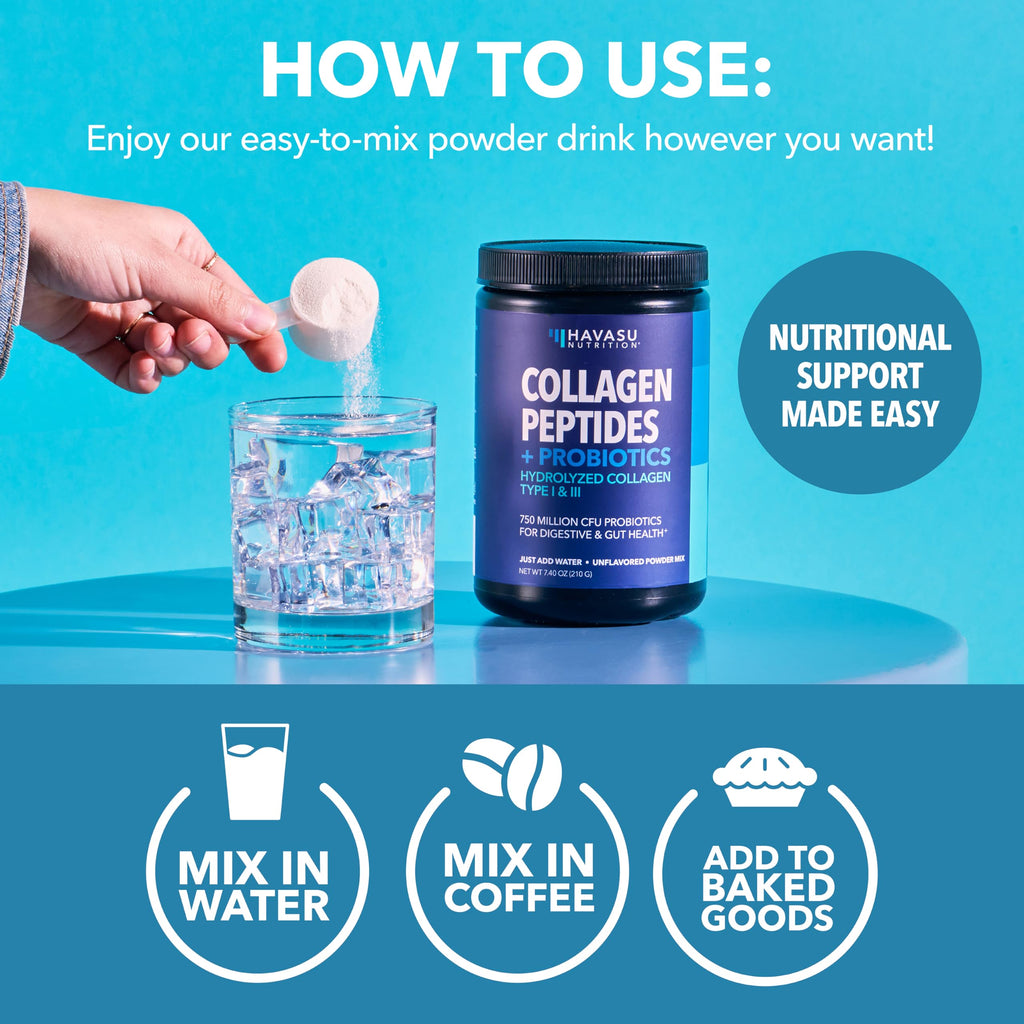 Unflavored Collagen Peptides Powder with Probiotics T257