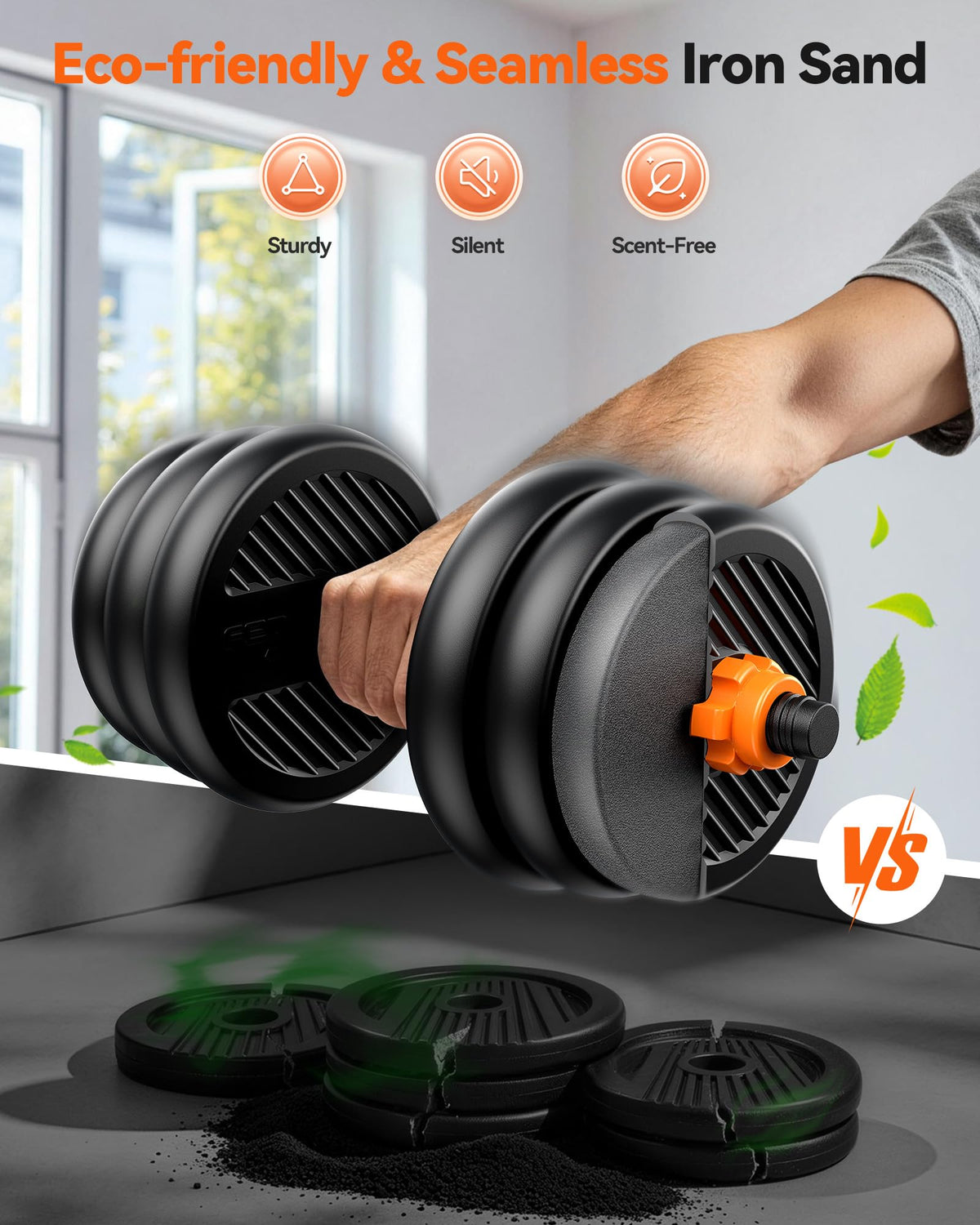 Adjustable Dumbbells Free Weight Set with Connector M4202
